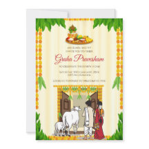 Digitale Tamil Housewarming Einladung Telugu