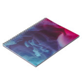 Digitale Tapete in Blau, Rot und Schwarz Notizblock (Linke Seite)