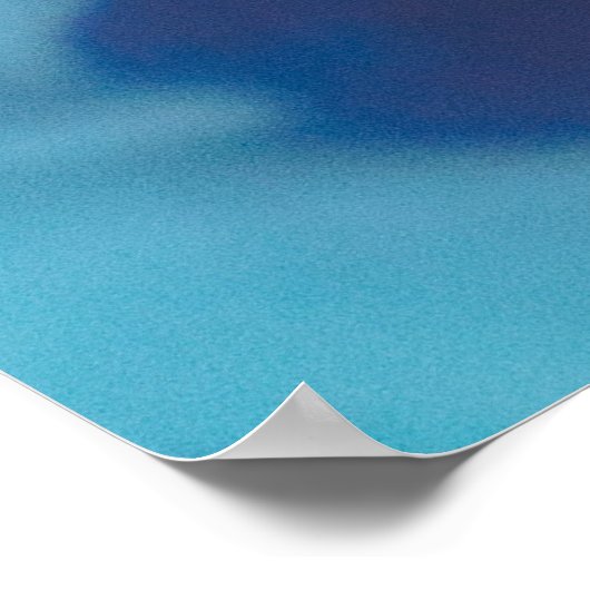 Digitale Tapete in Blau, Rot und Schwarz Poster (Ecke)