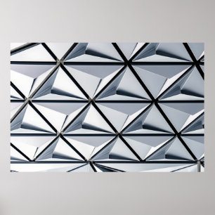 Digitale Tapete in Grau und Schwarz Poster
