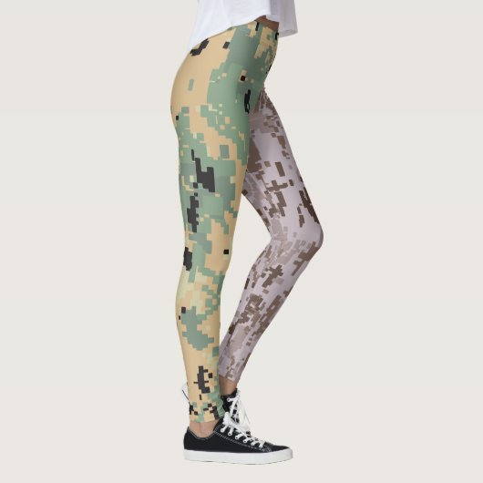 Digitale Tarnung – Doppelte Tarnung Leggings (Rechts)