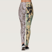 Digitale Tarnung – Doppelte Tarnung Leggings (Rückseite)