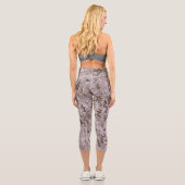Digitale Tarnung – Graues LG-Tarnmuster Capri Leggings (Rückseite)