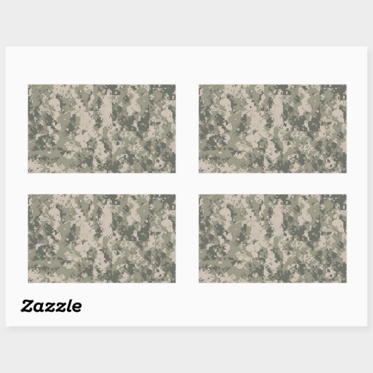 digitale Tarnung Rechteckiger Aufkleber (Blatt)