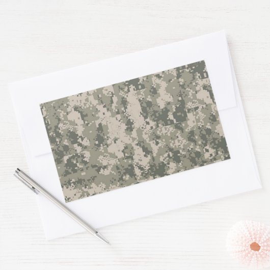 digitale Tarnung Rechteckiger Aufkleber (Umschlag)