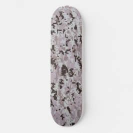 Digitale Tarnung – Schwarz-Graues LG-Tarnmuster Skateboard