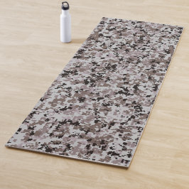 Digitale Tarnung – Schwarz-Graues SM-Tarnmuster Yogamatte