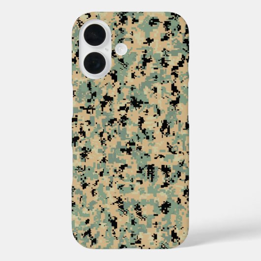 Digitale Tarnung – Tan-Green SM-Tarnmuster Case-Mate iPhone Hülle (Rückseite)