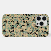Digitale Tarnung – Tan-Green SM-Tarnmuster iPhone Hülle (Rückseite (Horizontal))