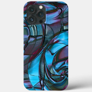 Digitale Textur grainig dunkler Cyan gewachst zu W Case-Mate iPhone Hülle