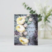 Digitale Tintenaufnahme der Cactus Blume Postkarte (Stehend Vorderseite)