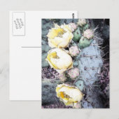 Digitale Tintenaufnahme der Cactus Blume Postkarte (Vorne/Hinten)