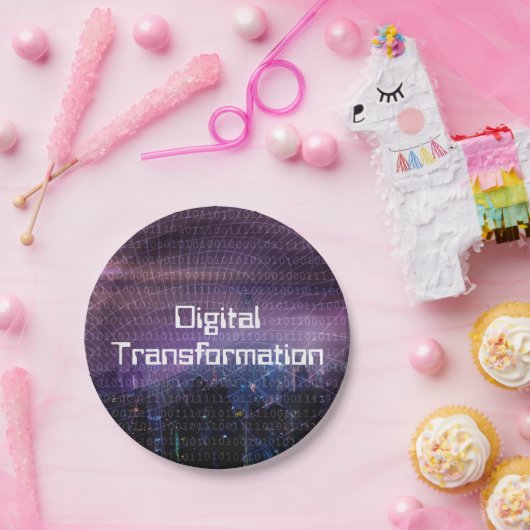 Digitale Transformation für Unternehmen Pappteller (Party)
