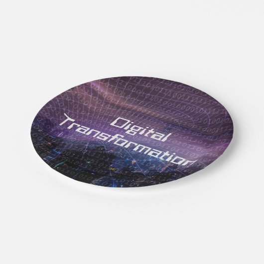 Digitale Transformation für Unternehmen Pappteller (Schrägansicht)