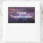 Digitale Transformation für Unternehmen Rechteckiger Aufkleber (Tasche)