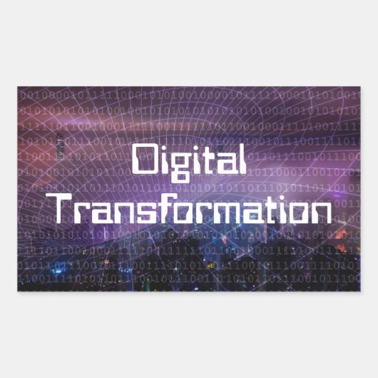 Digitale Transformation für Unternehmen Rechteckiger Aufkleber (Vorderseite)