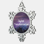 Digitale Transformation für Unternehmen Schneeflocken Zinn-Ornament (Rechts)