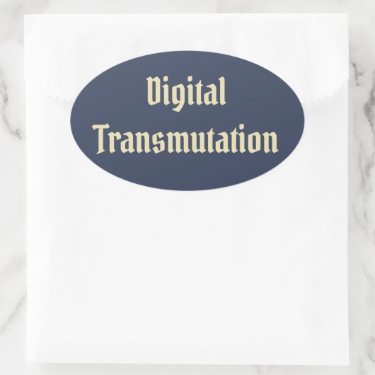 Digitale Transmutation Ovaler Aufkleber (Tasche)