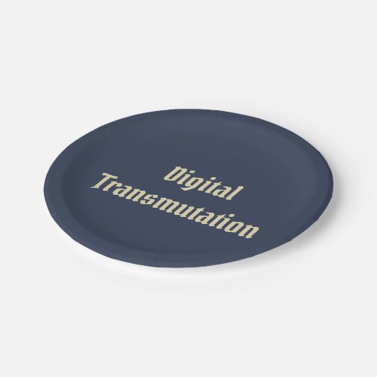 Digitale Transmutation Pappteller (Schrägansicht)
