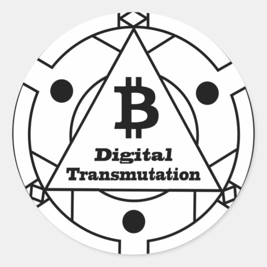 Digitale Transmutationalchemie Runder Aufkleber (Vorderseite)