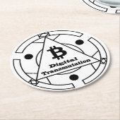 Digitale Transmutationalchemie Runder Pappuntersetzer (Angewinkelt)