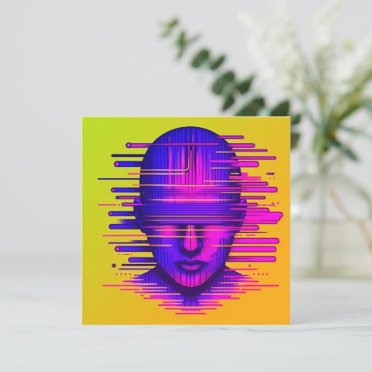 Digitale Träume Mitteilungskarte (Stehend Vorderseite)