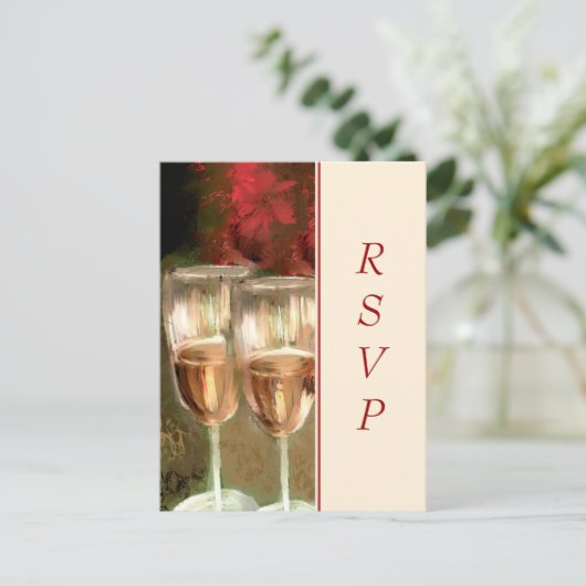 Digitale UAWG Weinglas Postkarte (Stehend Vorderseite)