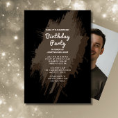 Digitale Überraschung Geburtstagseinladung schwarz Einladung