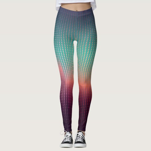 Digitale urbane Landschaft, bunte Plätze. Leggings (Vorderseite)