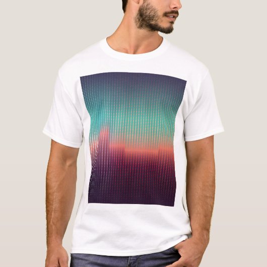 Digitale urbane Landschaft, bunte Plätze. T-Shirt (Vorderseite)