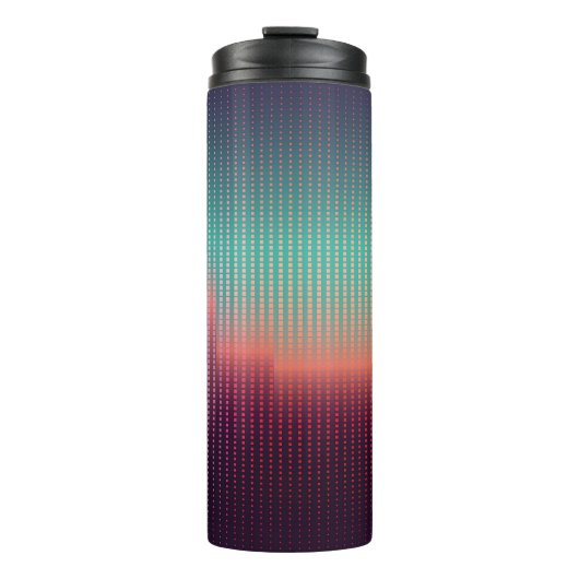 Digitale urbane Landschaft, bunte Plätze. Thermosbecher (Vorderseite)