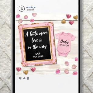 Digitale Valentinstag-Social-Media-Schwangerschaft Ankündigung