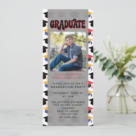 Digitale Veranstaltung der Retro-Graduierungsparte Einladung (Stehend Vorderseite)