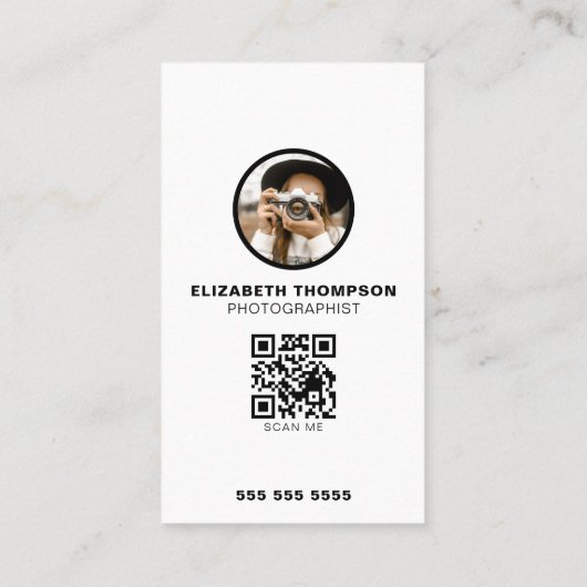 Digitale Visitenkarten mit QR-Code Visitenkarte (Rückseite)