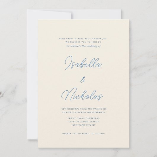 digitale Vorlage Hochzeitskarte (Vorderseite)