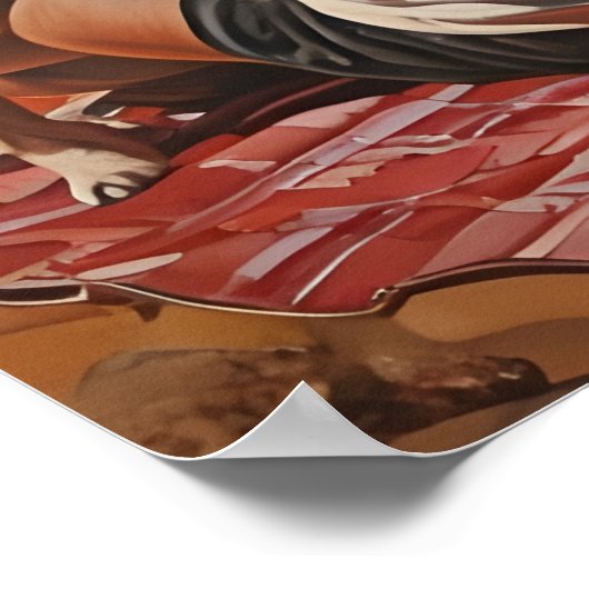 Digitale Wandkunst - Retro Cou Poster (Ecke)