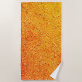 Digitale "Wandtextur" in Gelb und Orange Strandtuch (Vorderseite)