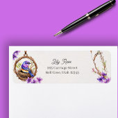 Digitale Wasserfarbe Delikatesse Blaue Vogelart im