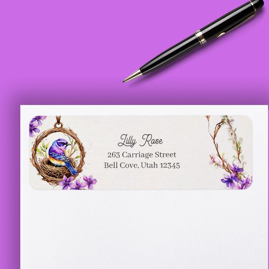 Digitale Wasserfarbe Delikatesse Blaue Vogelart im