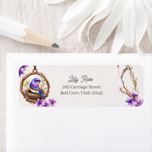 Digitale Wasserfarbe Delikatesse Blaue Vogelart im (Insitu)