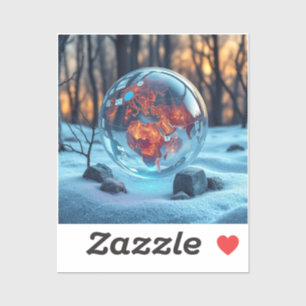 „Digitale Welt – Das vernetzte Feuer der Erde“ Aufkleber