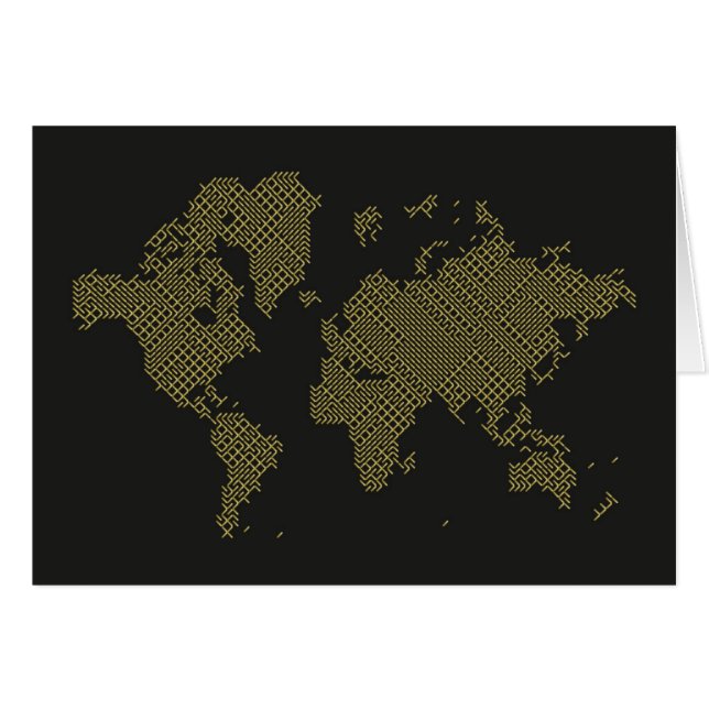 Digitale Weltkarte (Vorderseite (Horizontal))