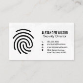 Digitale Weltkarte | Finger-Print-Logo Visitenkarte (Rückseite)