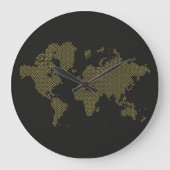 Digitale Weltkarte Große Wanduhr (Vorderseite)