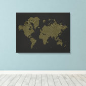 Digitale Weltkarte Leinwanddruck (Insitu (Holzboden))