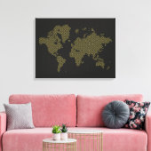 Digitale Weltkarte Leinwanddruck (Insitu (Wohnzimmer))