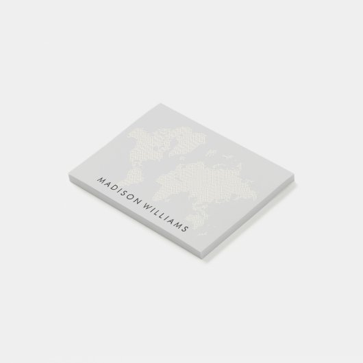 Digitale Weltkarte Post-it Klebezettel (angewinkelt)