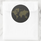 Digitale Weltkarte Runder Aufkleber (Tasche)