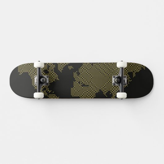 Digitale Weltkarte Skateboard (Horizontal)