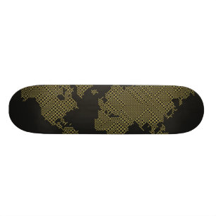 Digitale Weltkarte Skateboard